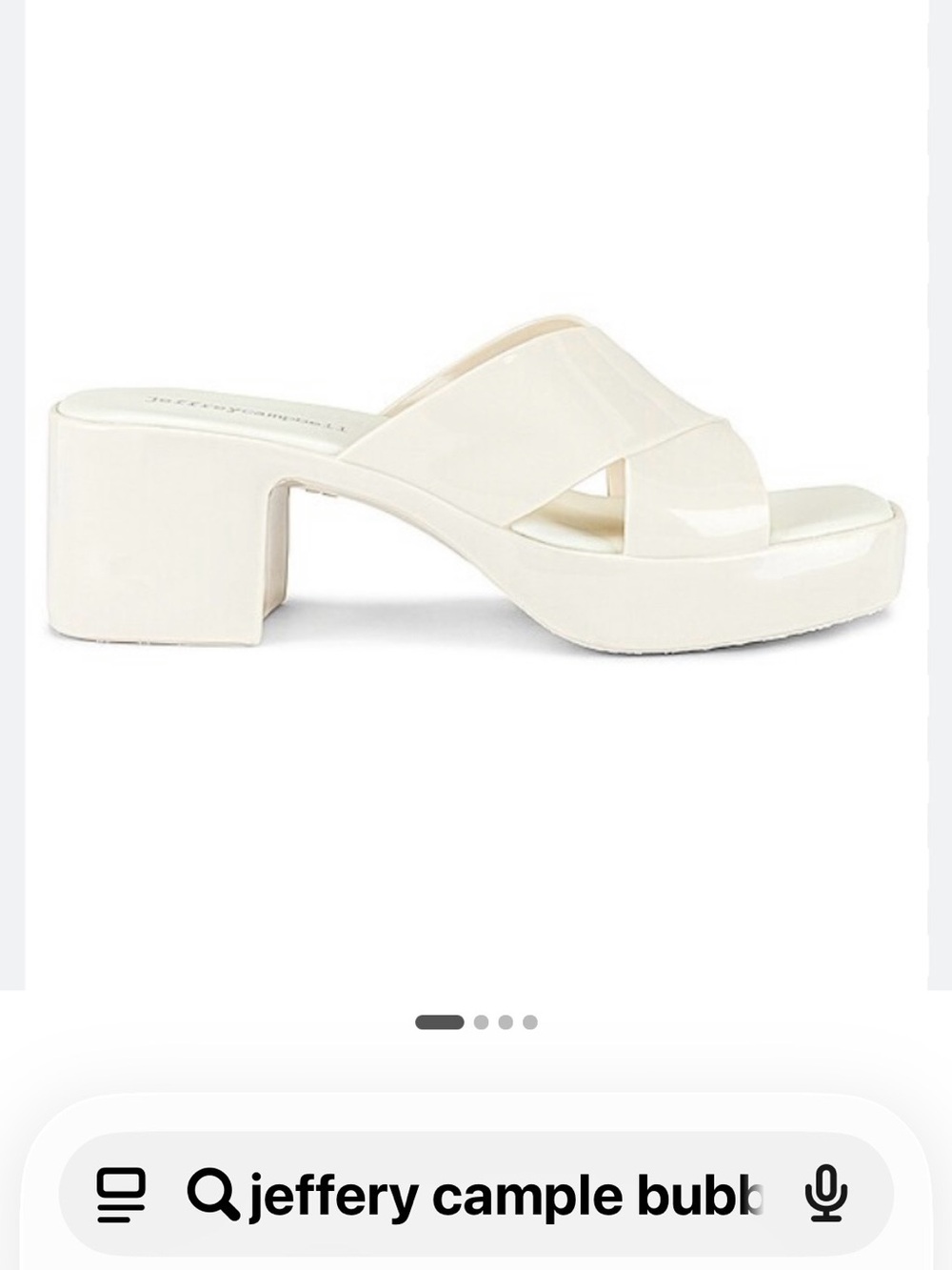 Jeffrey Campbell Bubblegum in cream shiny